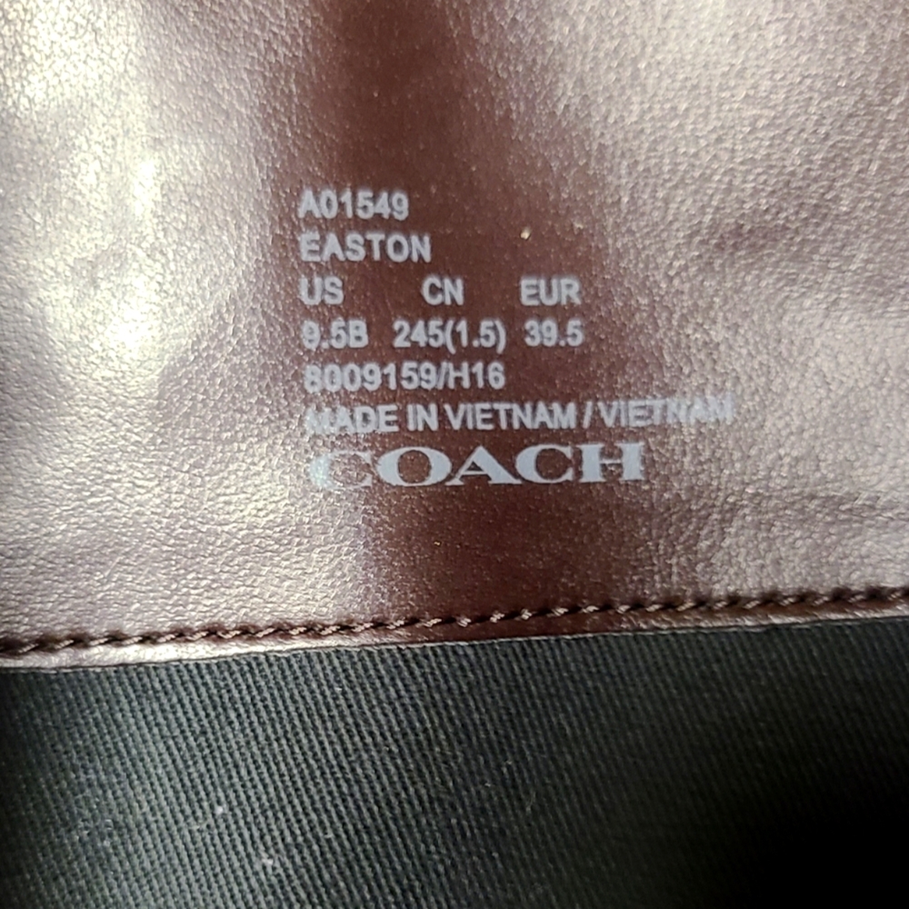 Brown leather Coach boots